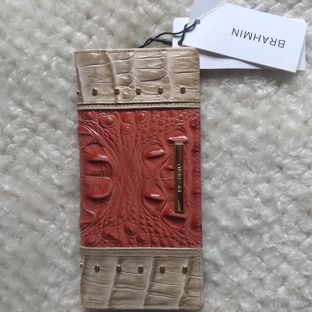 Brahmin Ady Melbourne Wallet in Rose Quartz Jongo